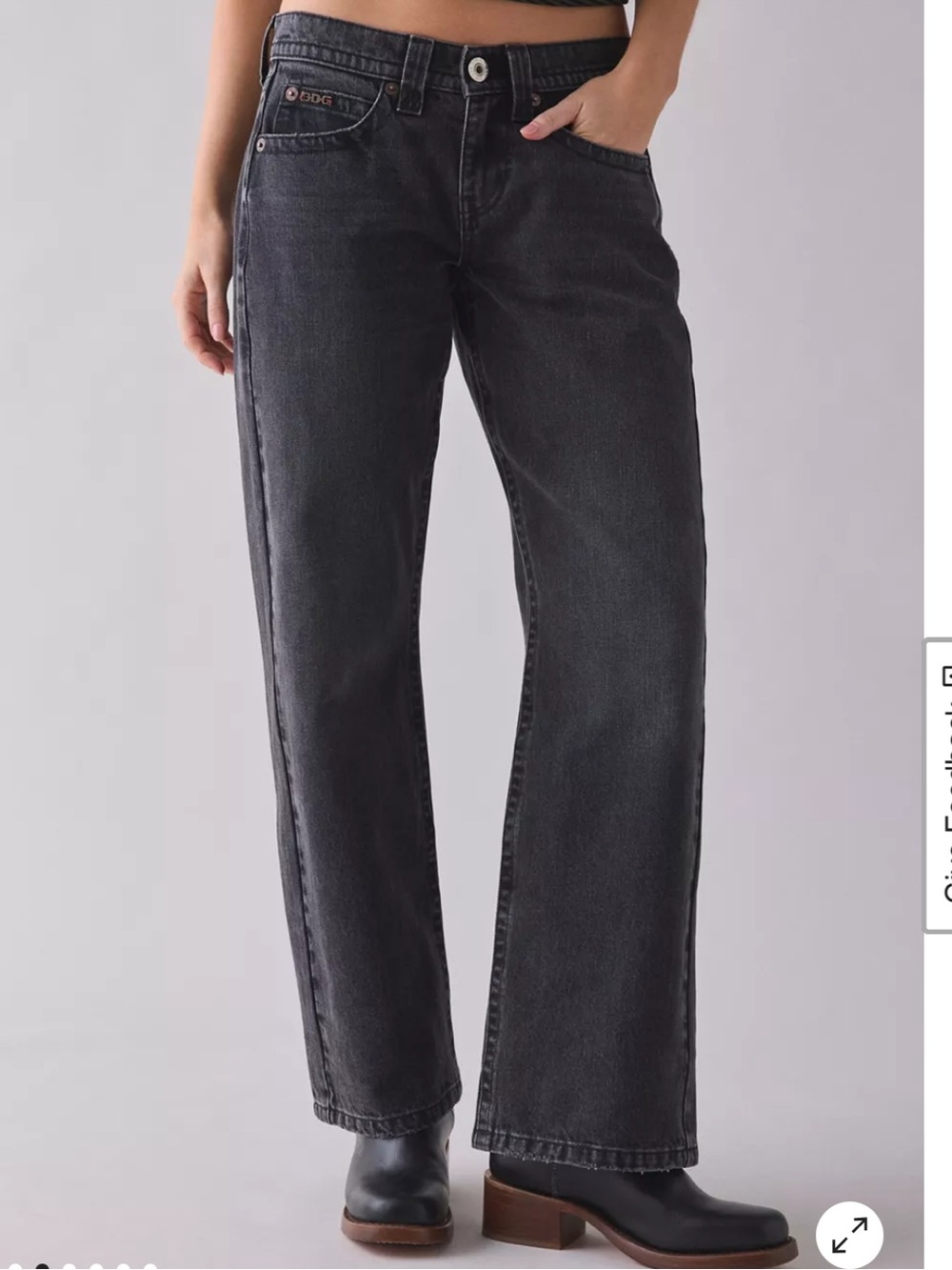 Urban Outfitters BDG Kayla Lowrider Black Jeans Size 25